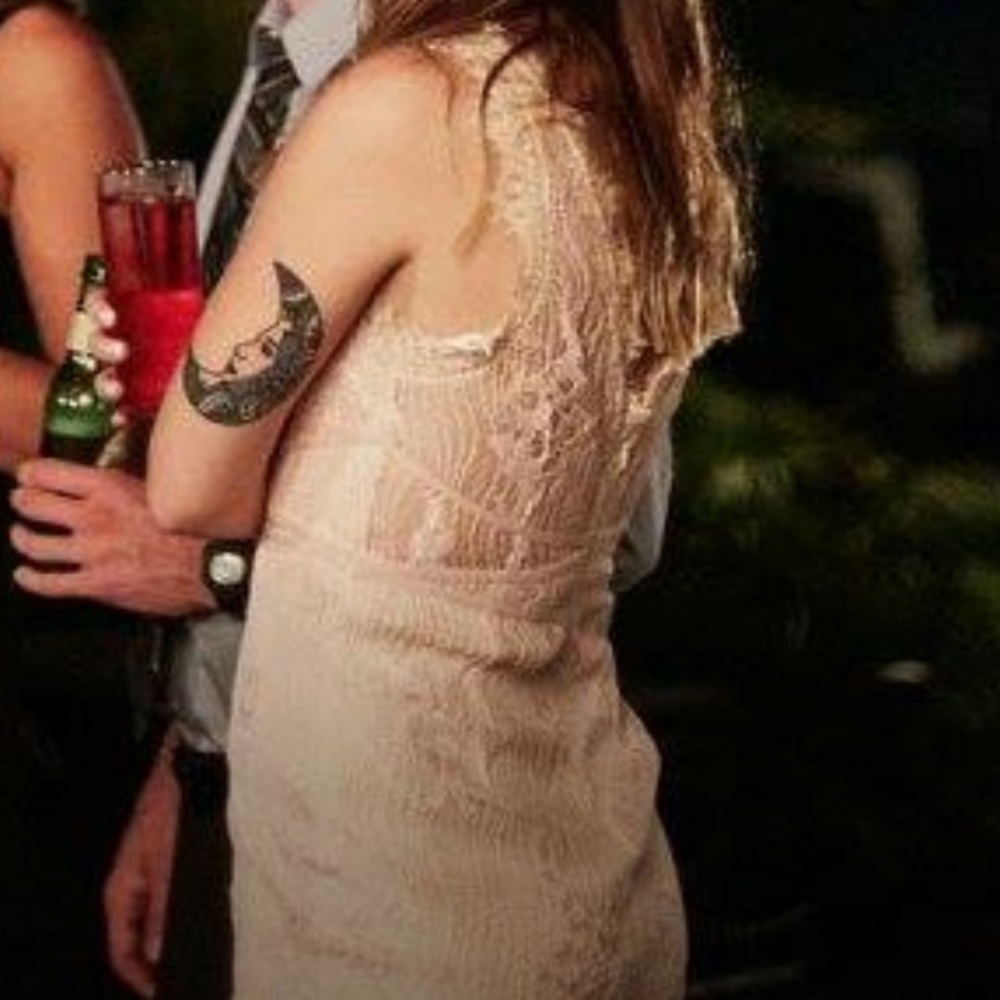 ELEGANT BABY PINK LACE  COCKTAIL DRESS